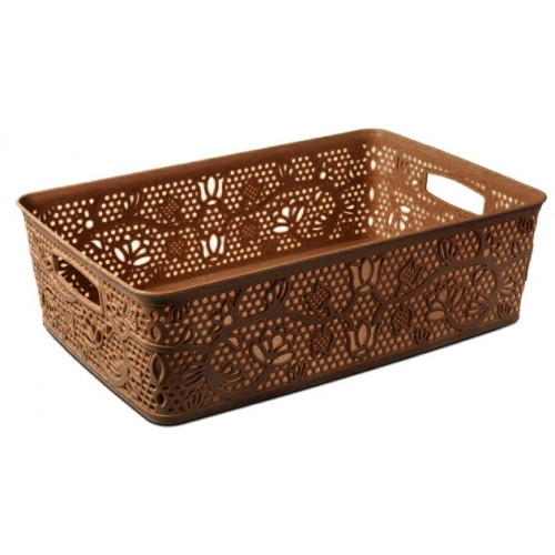 Корзина TP-8203 Ажур 10л без крышки коричневый