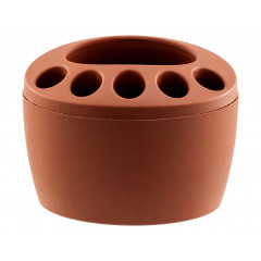 Стакан для зубных щеток R-plastic коричневый