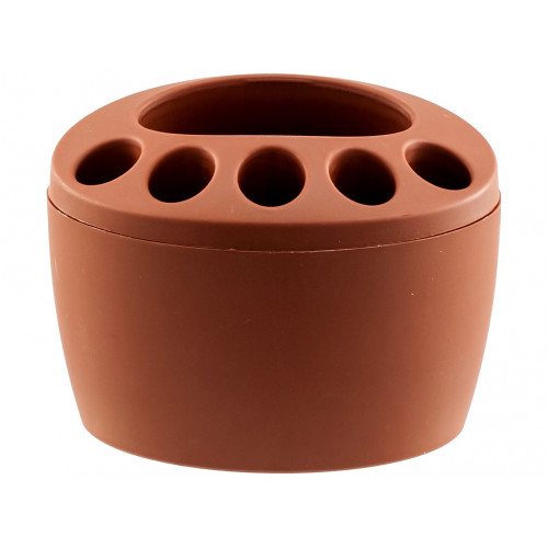 Стакан для зубных щеток R-plastic коричневый