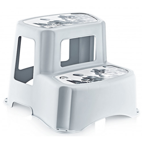 Табурет-лесенка OZER-B-004 2 ступеньки Орхидея белый