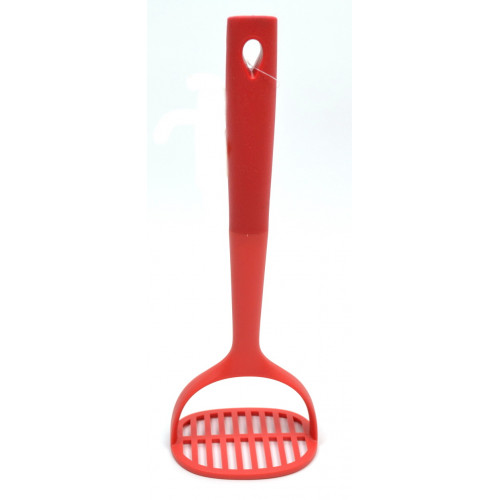 Толкушка 1928 тефлон ручка силікон 29см червоний