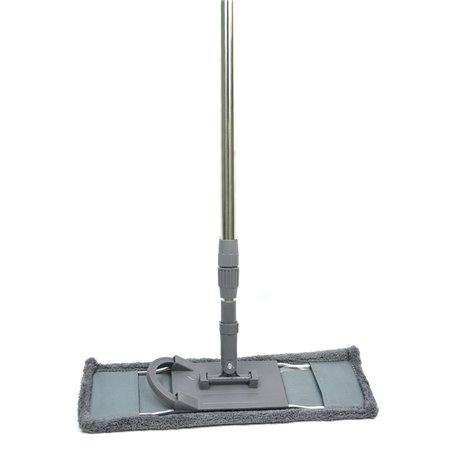 Полотер махра 209 металл телескоп ручка хром серый