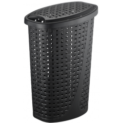 Корзина для белья 2129 87 Slim Naturel 45л черный 425x320x620