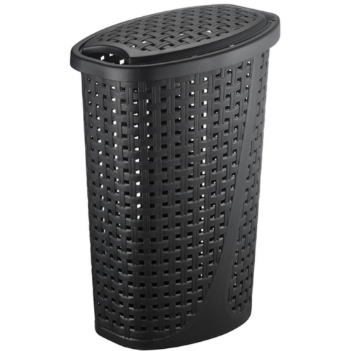 Корзина для белья 2129 87 Slim Naturel 45л черный 425x320x620