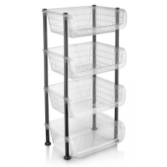 Этажерка универсальная 4-яр 5158 93 прозрачная 30x39x83 см