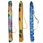 Парасолька пляжна нахил d1,8м срібло МН-0035-MIX Квіти у чохлі