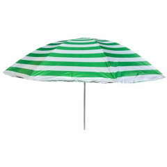Зонт пляжный с наклоном d1,8м серебро МН-0035-MIX Полоска зеленый в чехле