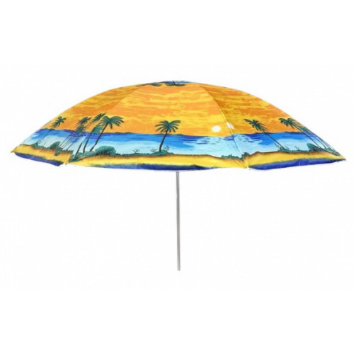 Зонт пляжный с наклоном d1,8м серебро МН-0035-MIX Пальмы в чехле