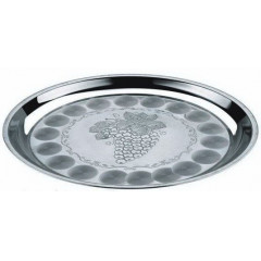 Поднос круглый  35см нерж +