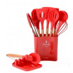 Набор кухонный 0355 силикон 13 предметов красный