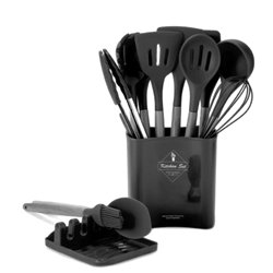 Набор кухонный 0355 силикон 13 предметов черный