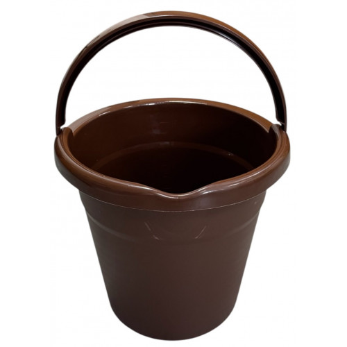 Відро 11л R кольорове мірне з носиком коричневий