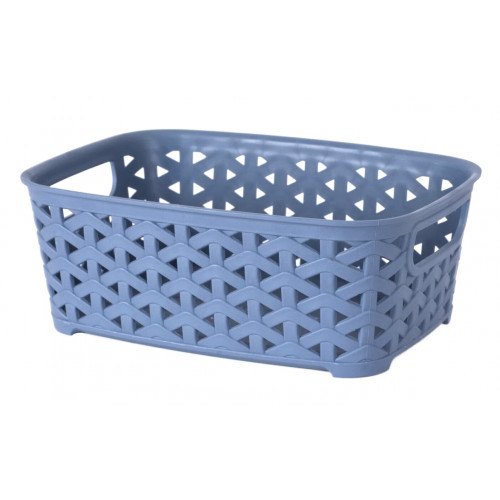 Корзина без крышки  1,2л серо-голубой
