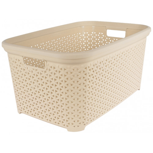 Кошик без кришки з рамкою 50л бежевий
