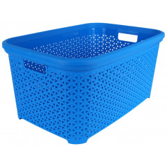 Кошик без кришки з рамкою 50л блакитний