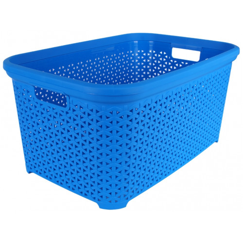 Кошик без кришки з рамкою 50л блакитний
