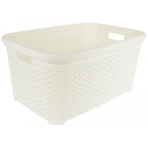 Кошик без кришки з рамкою 50л молочний