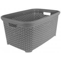 Корзина без крышки с рамкой 50л серый