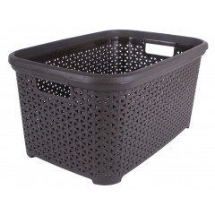 Кошик без кришки з рамкою 35л коричневий