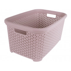 Кошик без кришки з рамкою 35л пудра