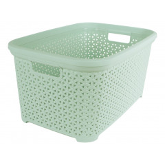 Корзина без крышки с рамкой 35л светло-фисташковый 