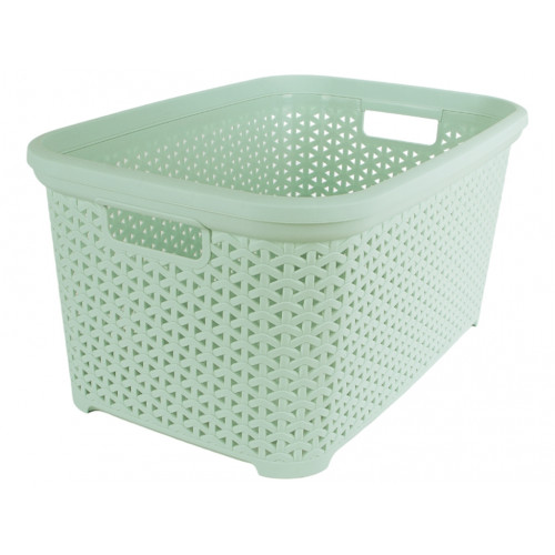 Корзина без крышки с рамкой 35л светло-фисташковый 