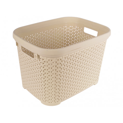 Корзина без крышки с рамкой 30л бежевый