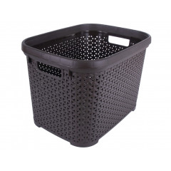 Кошик без кришки з рамкою 30л коричневий