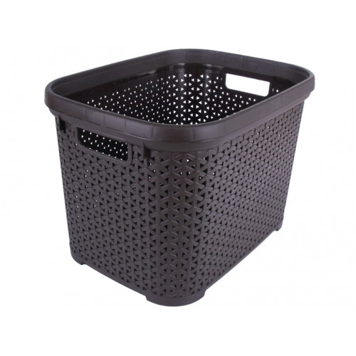 Корзина без крышки с рамкой 30л коричневый