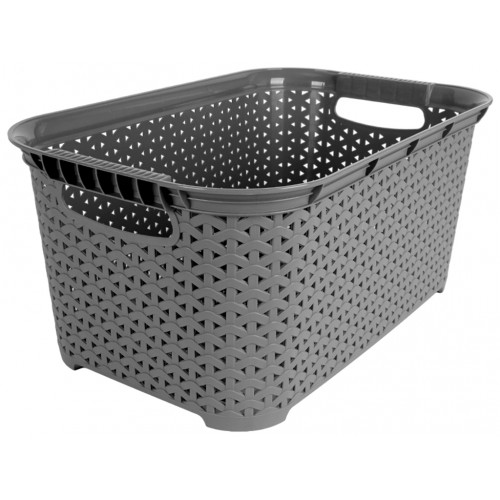 Корзина без крышки 26л серый