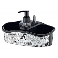 Дозатор набор для жидкого мыла OZER-D-061-X137 с подставкой Ice cream белый