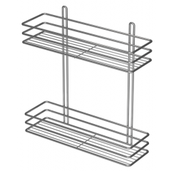 Полиця пряма 2-яр метал 25см ПП-25232 хром 3-контурна