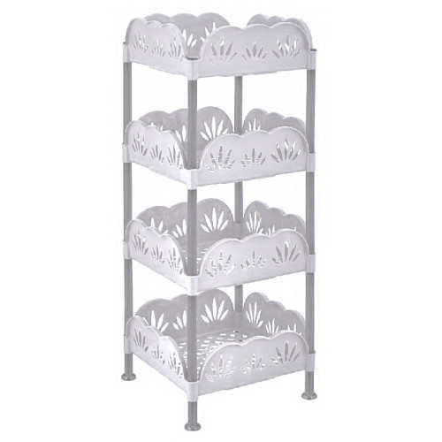 Етажерка квадратна 4-яр 5161 02 34х34х84см білий