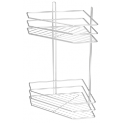 Полиця 2-яр кутова 25см ПВ-25231 білий 3-контурна