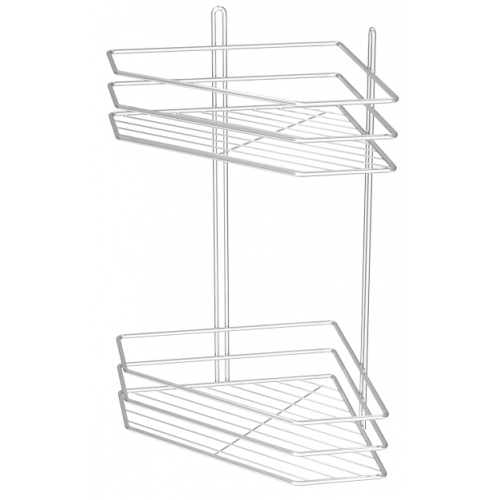 Полиця 2-яр кутова 25см ПВ-25231 білий 3-контурна