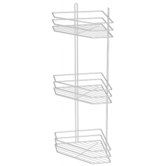 Полиця 3-яр кутова 20см ПУ-20331 біла 3-контурна 