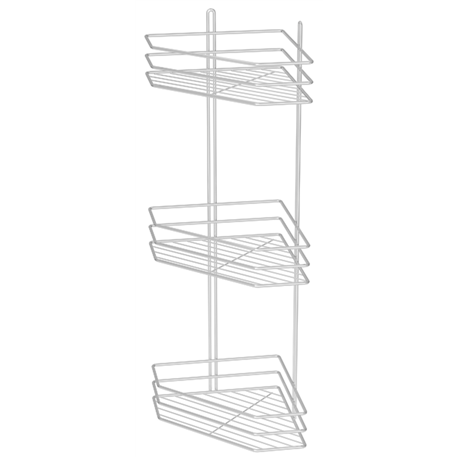 Полиця 3-яр кутова 20см ПУ-20331 біла 3-контурна 