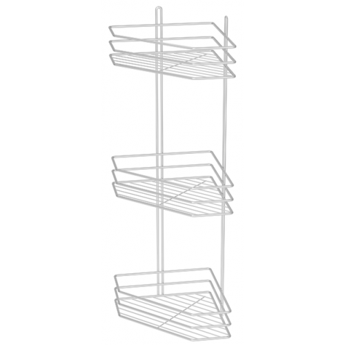 Полиця 3-яр кутова 25см ПВ-25331 біла 3-контурна