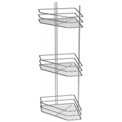 Полиця 3-яр кутова 25см ПВ-25332 хром 3-контурна