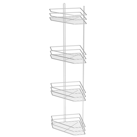 Полка 4-яр угловая 20см ПУ-20431 белая 3-контурная 