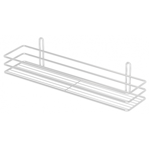 Полиця пряма 1-яр метал 35см ПП-35131 біла 3-контурна