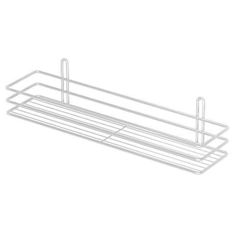 Полка прямая 1-яр металл 45см ПП-45131 белая 3-контурная 