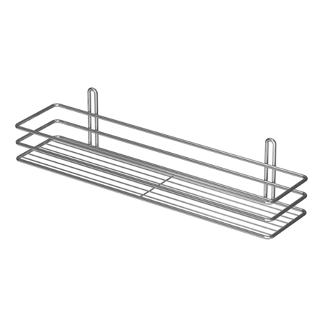 Полиця пряма 1-яр метал 45см ПП-45132 хром 3-контурна 