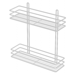 Полка прямая 2-яр металл 25см ПП-25231 белая 3-х контурная 