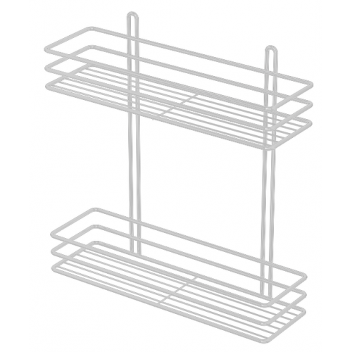Полка прямая 2-яр металл 35см ПП-35231 белая 3-контурная