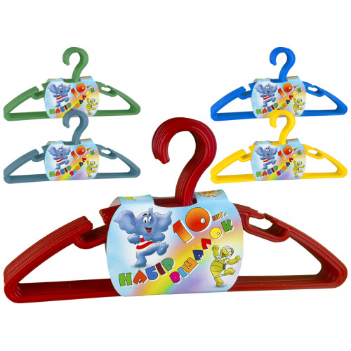 Вешалка плечики детские 70528 цветные плоские