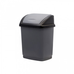 Ведро для мусора Домик   5л металлик