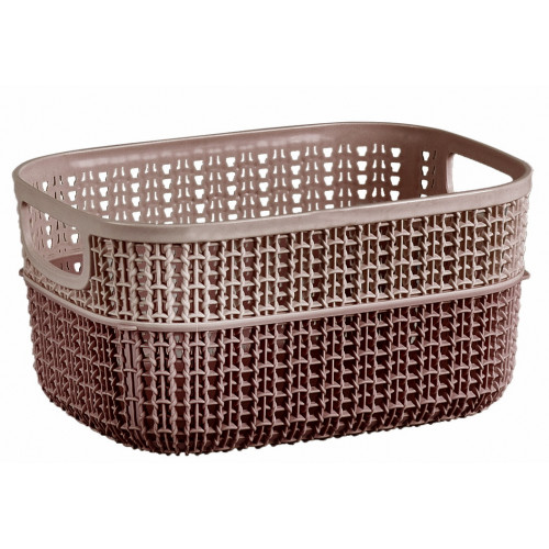 Кошик SP-165 В'язка 6,8л двоколірний бежевий+коричневий