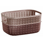 Корзина SP-165 Вязка 6,8л двухцветная бежевый+коричневый