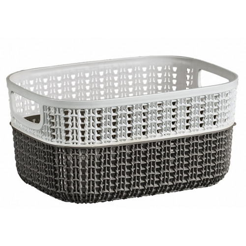 Кошик SP-165 В'язка 6,8л двоколірний білий+антрацит